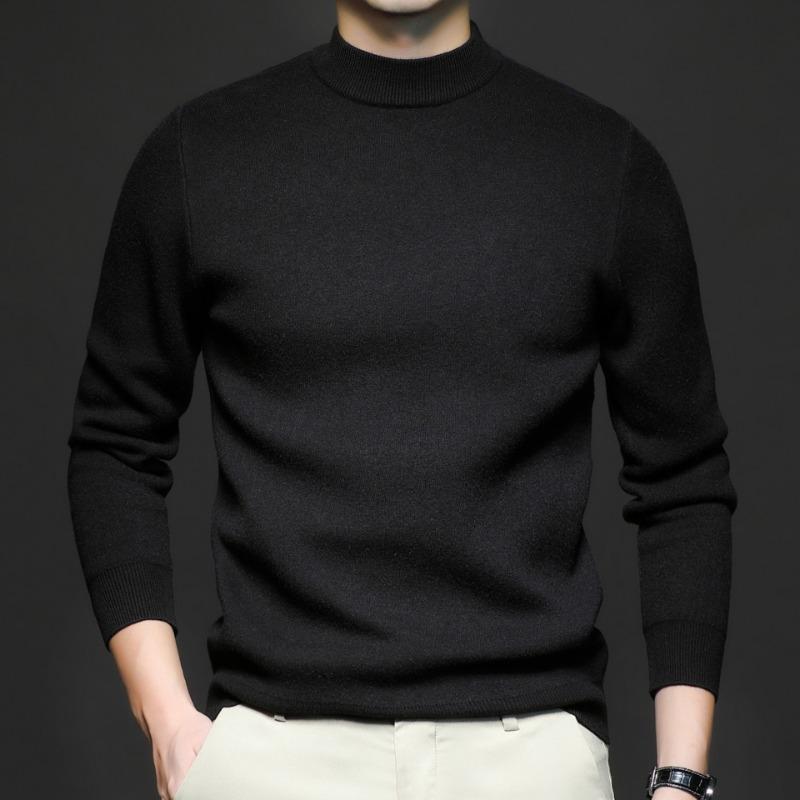 Men’s Slim Fit Solid Mock Neck Sweater