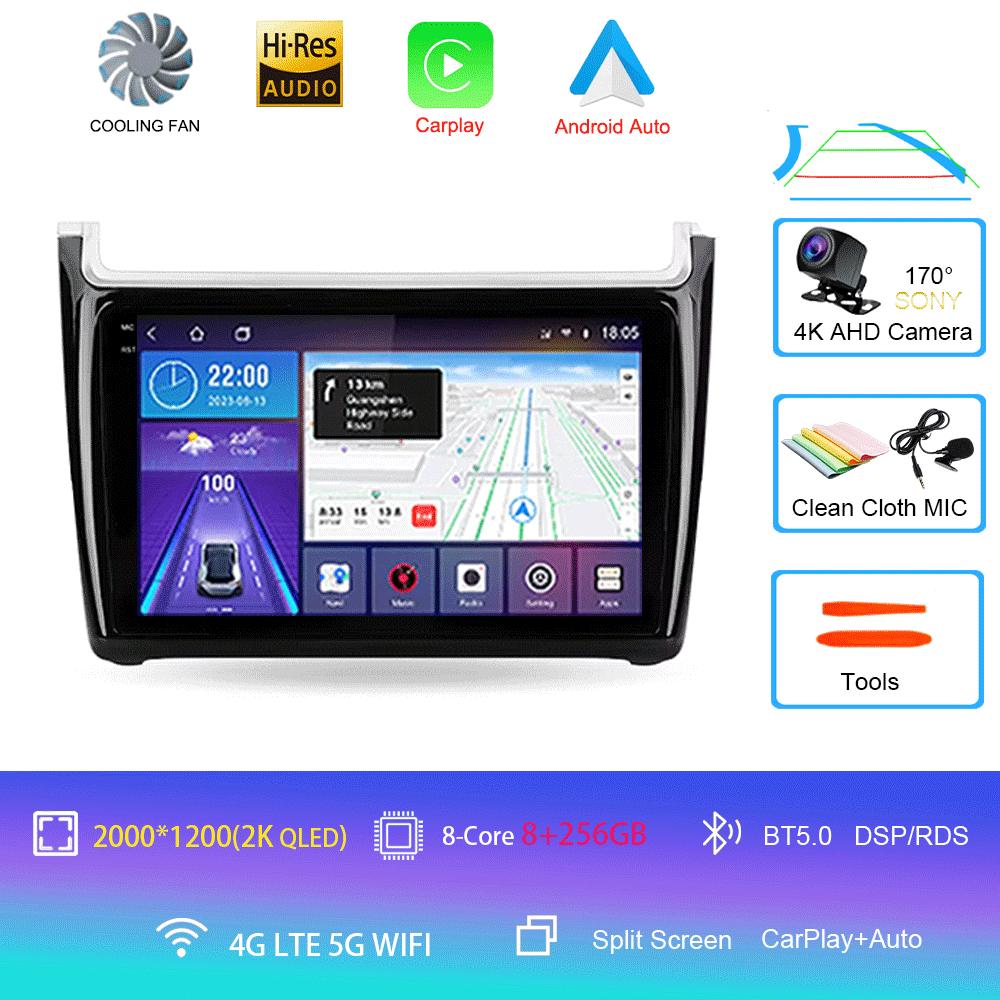 Android 14 For Volkswagen POLO 5 2008 - 2020 Car Radio Multimedia Video Player Navigation Stereo GPS No 2din 2 Din Dvd