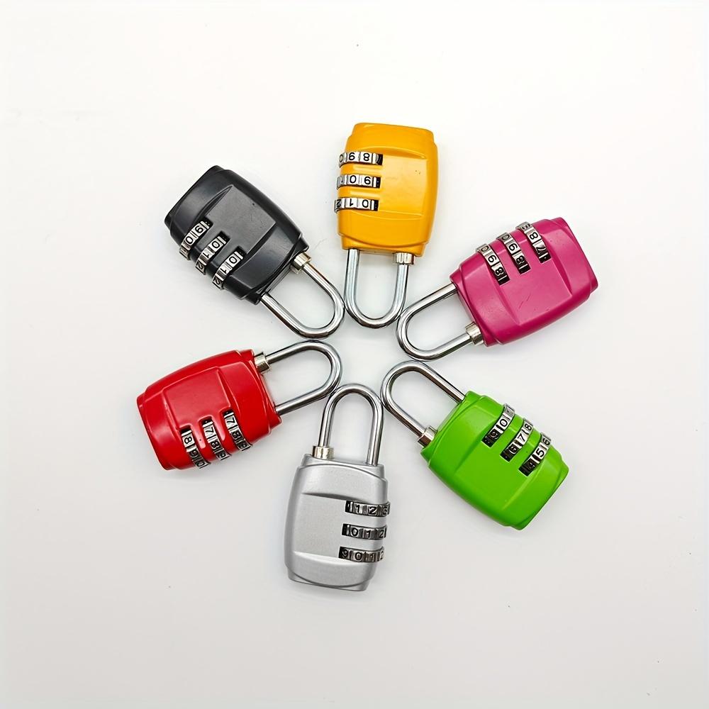 Password Lock 3 Position Password Lock Padlock, Suitcase Padlock for Gym, Cabinets and Luggage - Durable, Travel Padlock