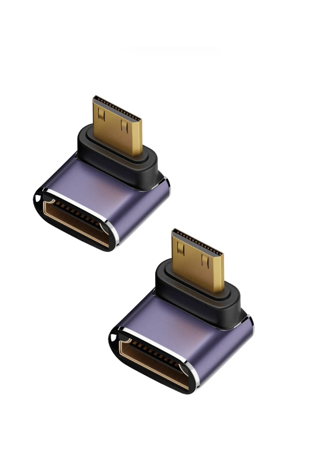 

YFFSFDC HDMI адаптер-переходник Mini HDMI в HDMI HDMI удлинительный адаптер 8K HDMI мини-переходник HDR совместимый разъем Набор из 2 шт. Г-образного типа