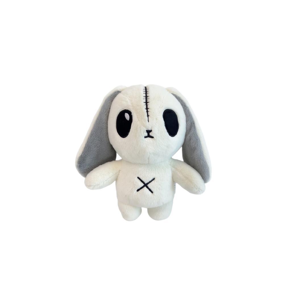 Plush Bunny Stuffed Animal Soft Toy Halloween Themed Decorative Plush Doll with Stitched Design and Long Ears for Kids and Collectors
