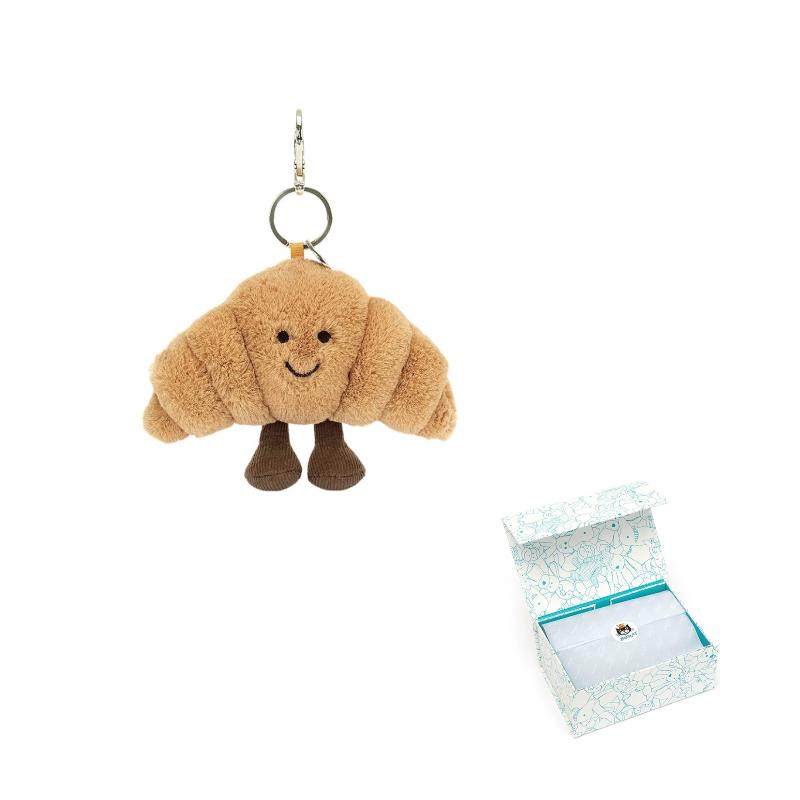 JELLYCAT Fun Food Croissant Ornament Doll Plush Pendant 8cm High