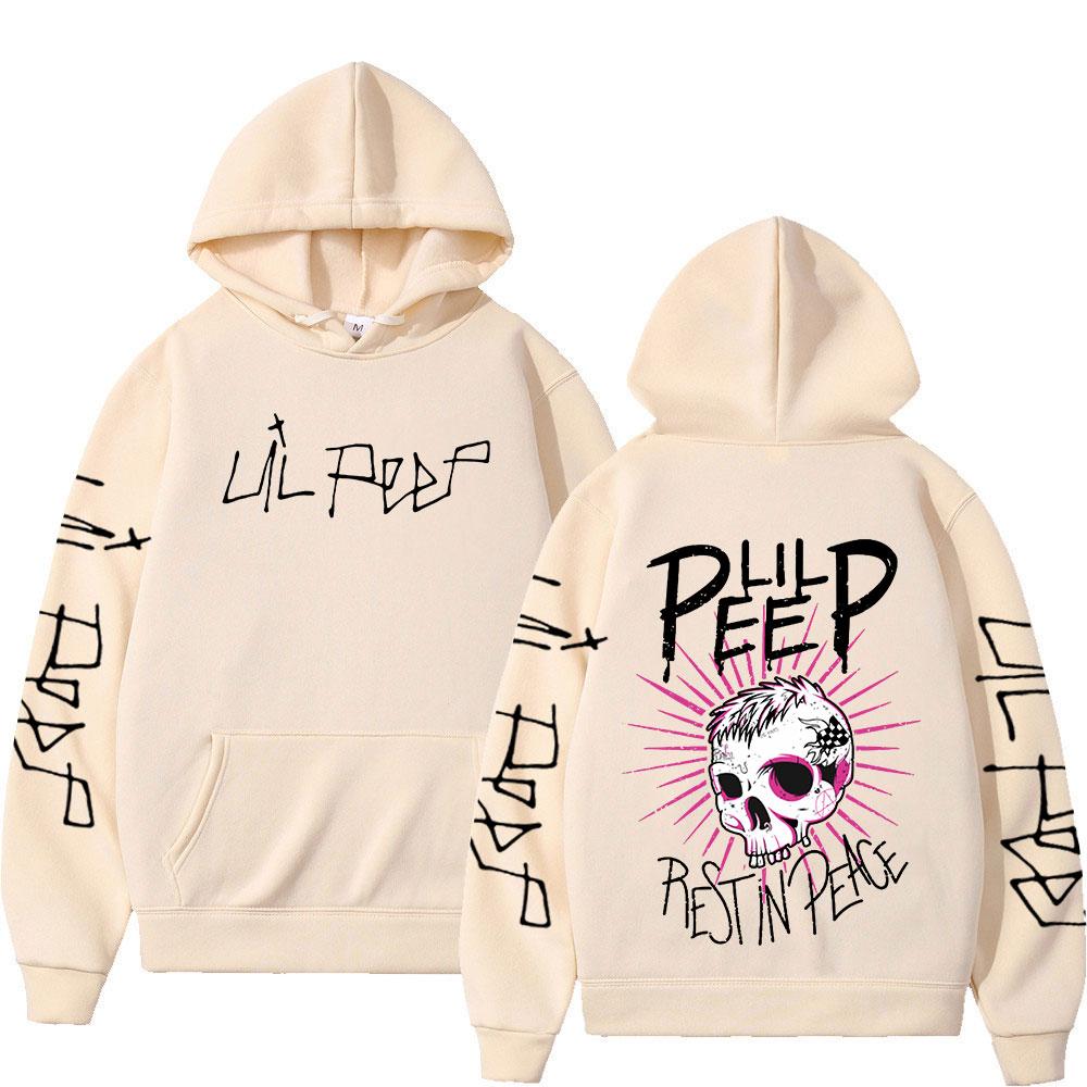 Rapper Lil Peep CryBaby Skeleton Hoodies Men Women Clothing Fashion Vintage Hip Hop Oversized Sweatshirt Casual Gothic Pullovers