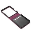 Splice Cards Solt Leather Phone Case for Samsung Galaxy Z Flip 8 7FE 6 5 4 3 Shockproof Comfortable Grip Slim Portable Cover