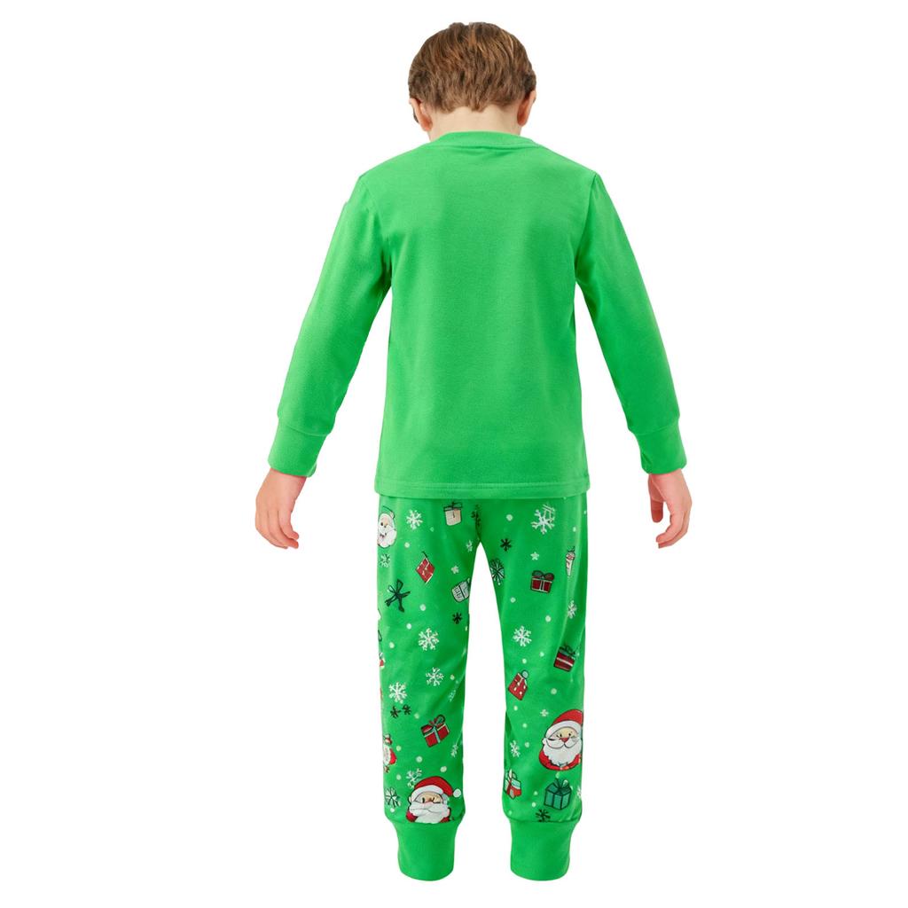 Children's Home Wear Pajamas Set Long-sleeved Tops And Long Pants Two-piece Coat Play Christmas Clothes