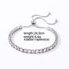 Dames Enkele Rij Diamant Kleurrijke Zircon Polka Dot Kristal Armband