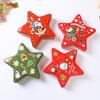 1Pc Tinplate  Multipurpose Five-pointed Star Candy Christmas Pattern Christmas