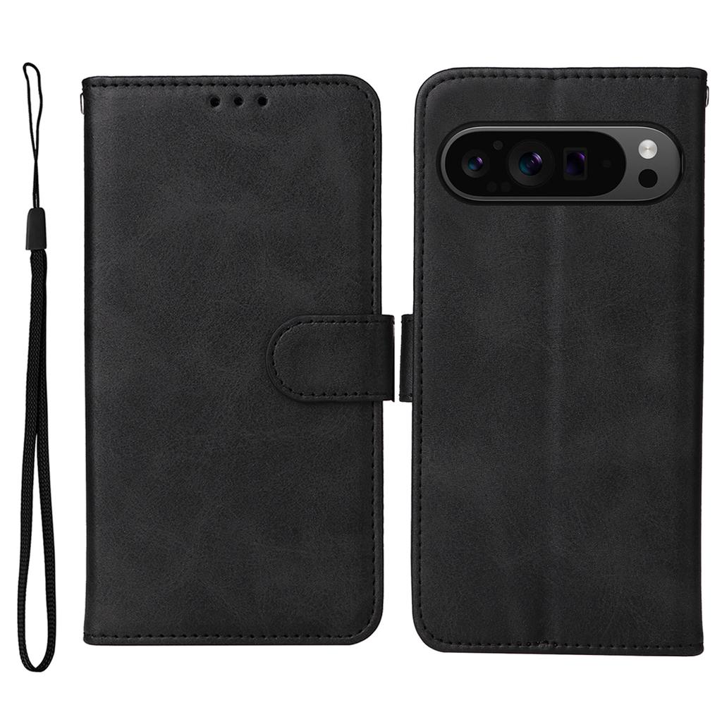 For Google Pixel 10 Pro XL/9 Pro XL Case PU Leather Calf Texture Wallet Flip Phone Cover
