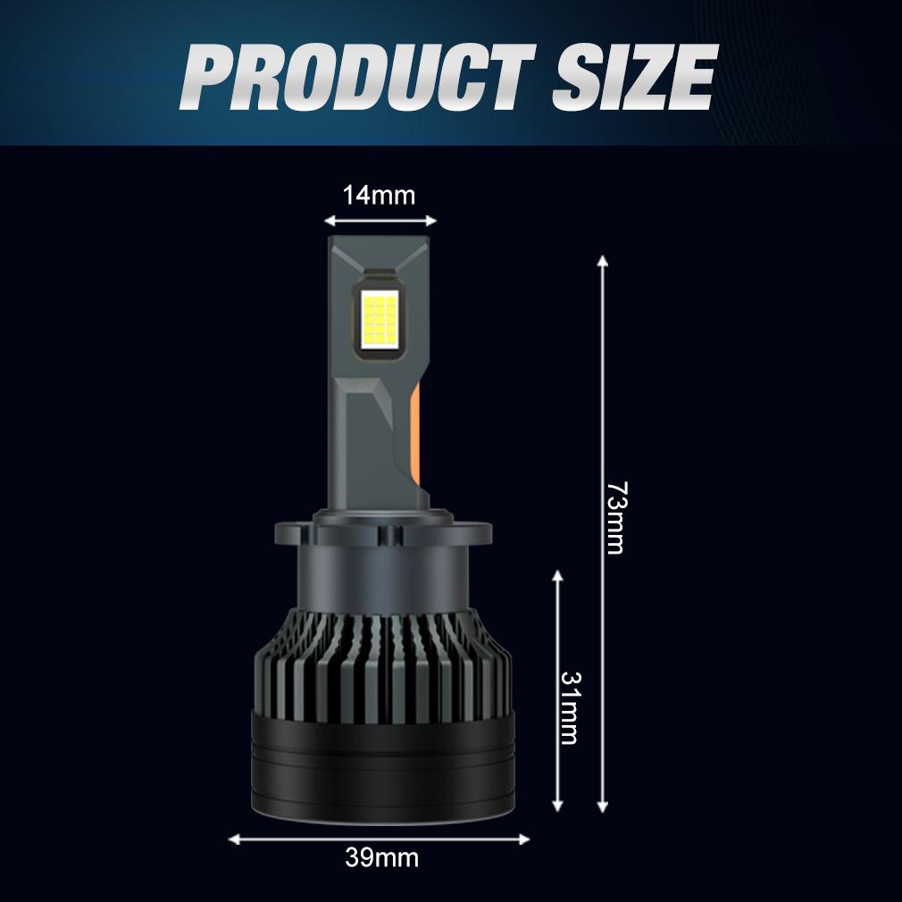 

2 шт. 50000LM D3S светодиодные фары Canbus D1S D2S D4S D1R D2R D3R D4R 100 Вт Turbo LED 5070 CSP чип 6000K белый 12 В 24 В D4S/D4R белый