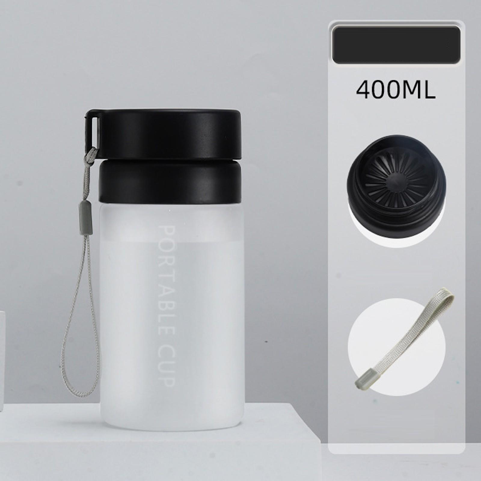

400ml Sports Water Bottle Portable Large Capacity Cup Summer Ice Cold Water Jug One Size чёрный
