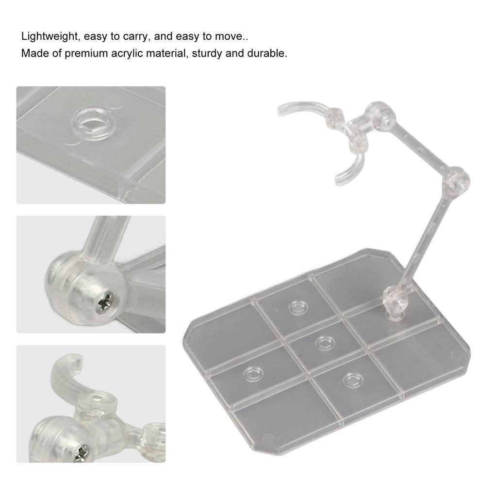 Doll Model Stand 10 Sets Action Figure Stand Transparent Acrylic Anime Figure Display Stand Support Holder Base Figure Base
