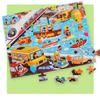 100pcs Wooden Puzzle Toys for Children Montessori Toy Space Jigsaw Puzzle Early Education Logical Thinking Training Puzzle Game
