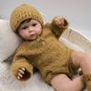 Realistic 20 Inch Ward Reborn Baby Dolls Soft Cloth Body Simulation Doll Handmade 3D Painted Skin Veins Visible Newborn Doll Kids Bedtime Playmate Toy