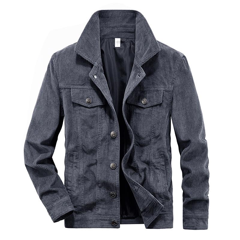 

Spring and Autumn Men s Fashion Leisure Outdoor Sports Retro Corduroy Coat Mountaineering Clothing Cotton Cargo Jacket XXXXL