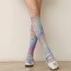 Silky Halloween Leopard Print Horse Oil Mid-Calf Socks - Multicolor