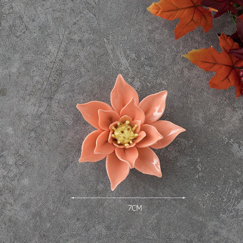 Modern 3D Ceramic Flower Wall Mural Decoration Home Bedroom Porch Wall Sticker Ornaments Office Lobby Club Wall Accessories Item