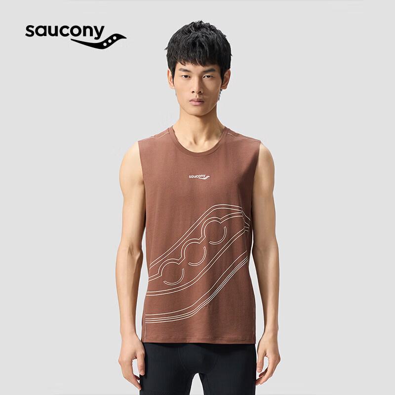 Saucony Men s Merino Wool Reflective Printed Running Vest 2XL