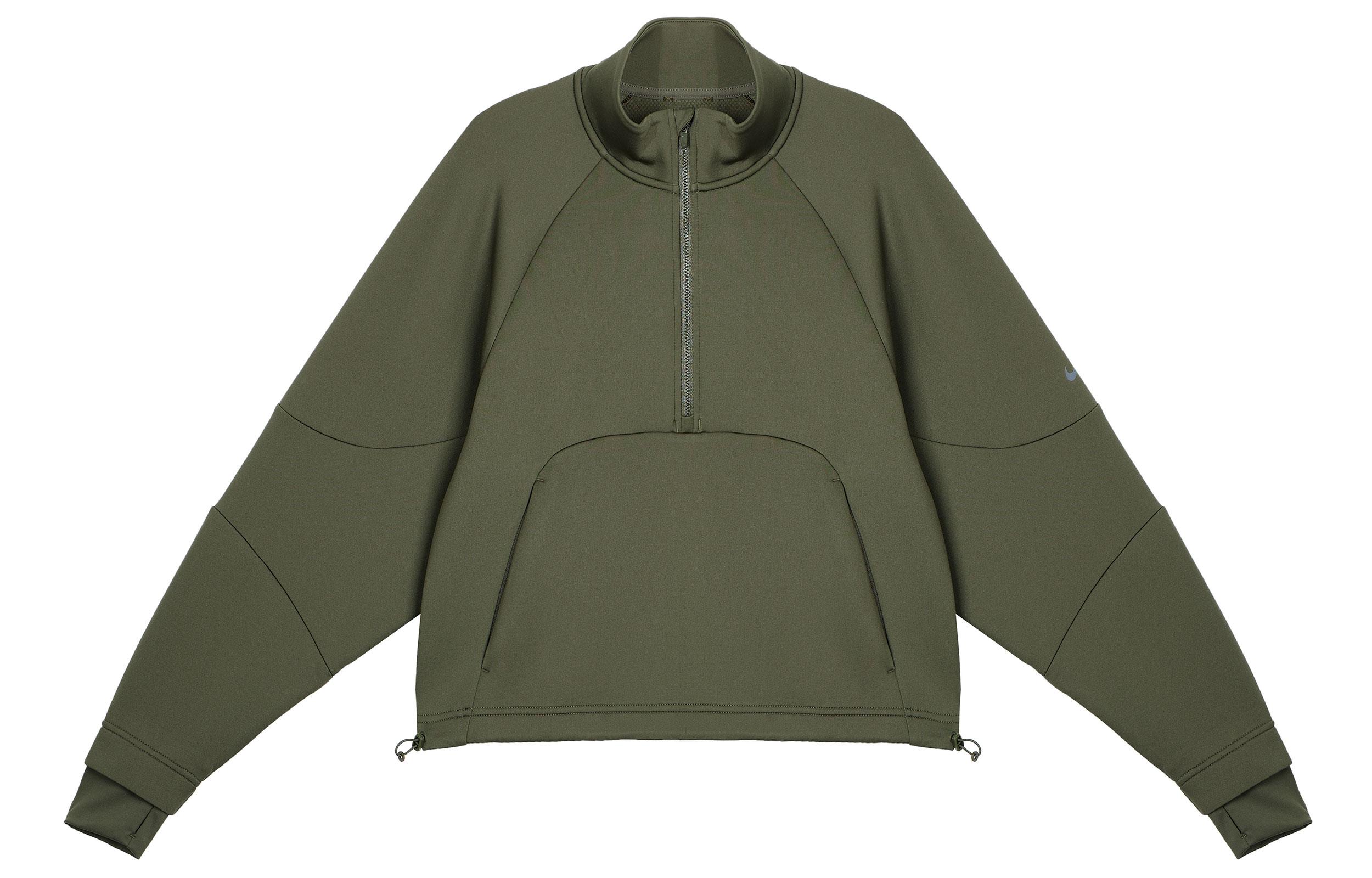 Nike Dri Fit Sweatshirt Women s Khaki Green FB5231-325 S