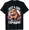 Funny Cute Just a Girl Who Loves Capybaras Lover Unisex T-Shirt