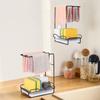 Wall Mounted Sponge Drainage Rack Black/White Drying Drain Rack Soap Sponge Holder  Kitchen