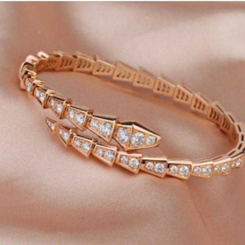 

Новый браслет-змейка для головы и хвоста, гладкий браслет из змеиной кости, универсальный подарок для девушки 17CM