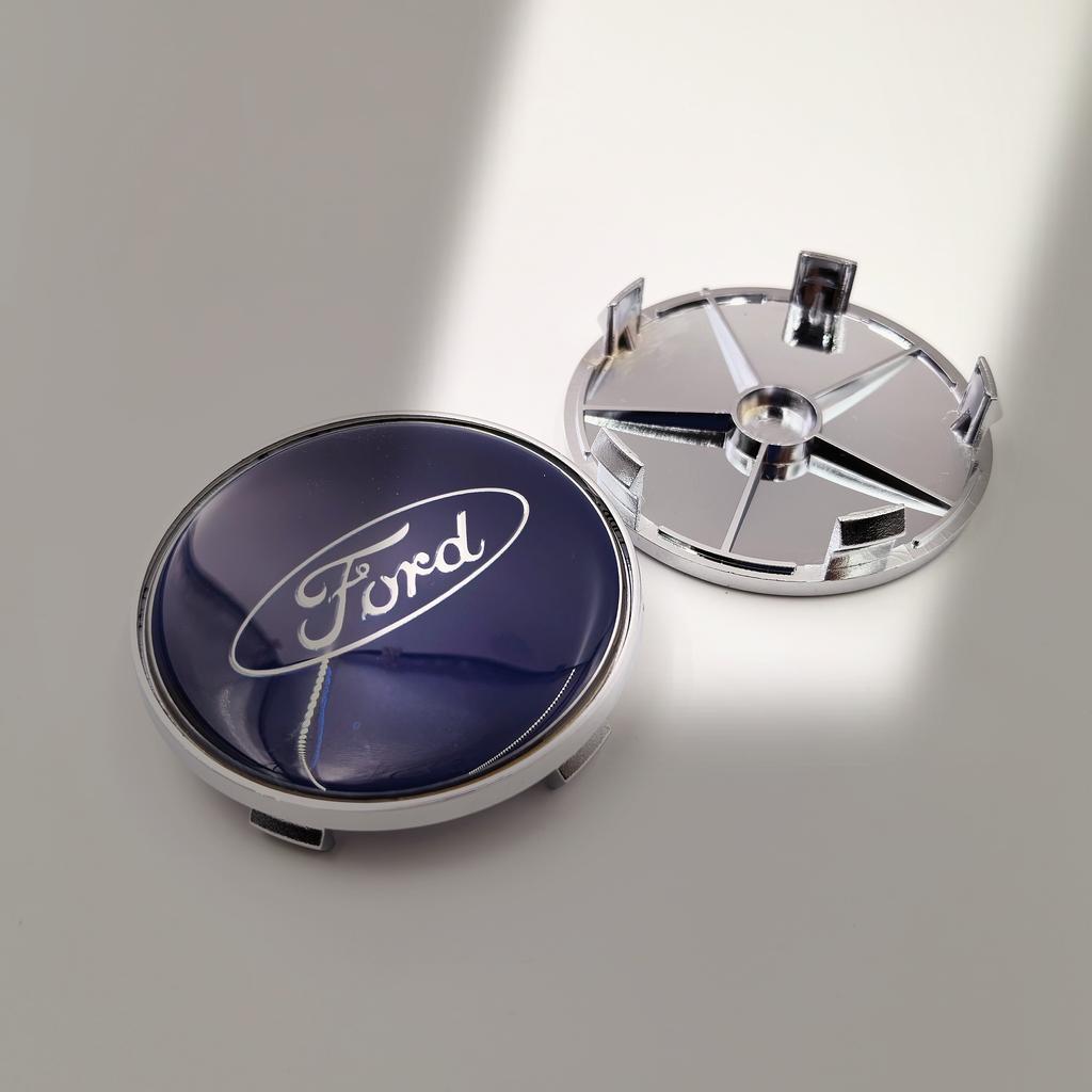 AJV1 4PCS 54/56/60/65/68mm Wheel Center Caps For Ford Fiesta Mondeo Fusion Explorer Escape Focus Kuga Rim Hubcap Cover Badge