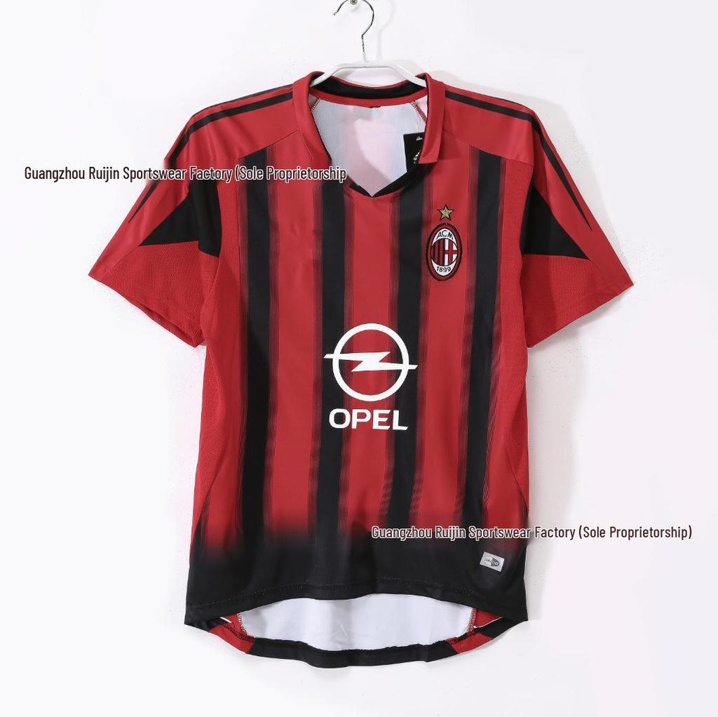 Maglia da Calcio Retrò Uomo AC Milan/Inter Milan/Juventus - Manica Corta Estiva, Ampia e Traspirante.