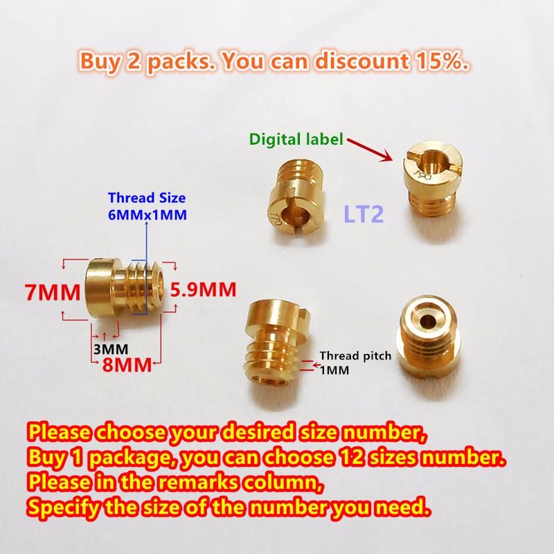 

(12 pcs / pack) XLH883/1200/1350/1450 carburetor series 7mm Round Head N424-27 main jet SPORTSTER 883 CVH (CV40 27421-99C) jets