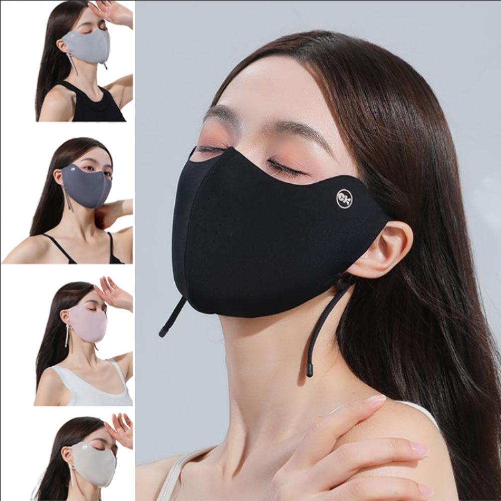 

Анти-УФ Ice Silk Mask Traceless Face Shield Hot Face Veil Спорт на відкритому повітрі чорний