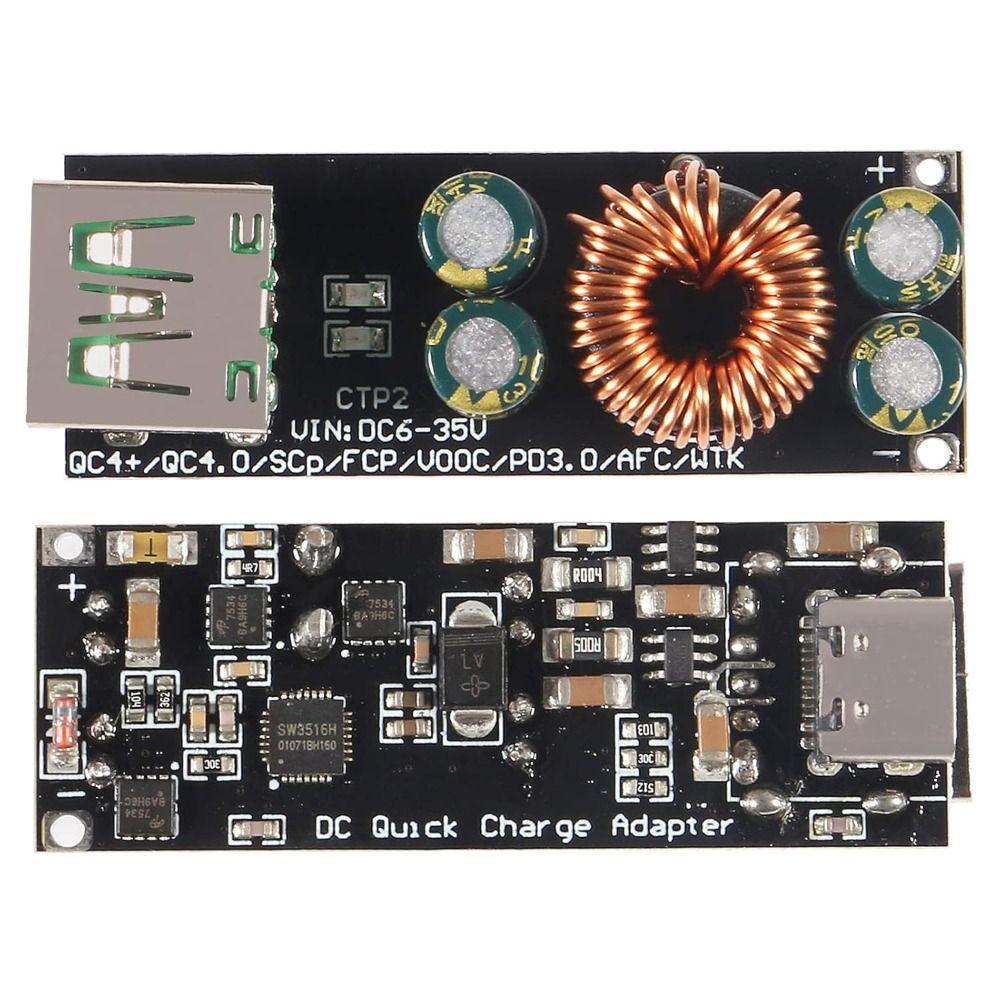 60W 6-35V Fast Charging Module USB Type C Quick Charge Adapter Step-Down Power Module Mobile Phone