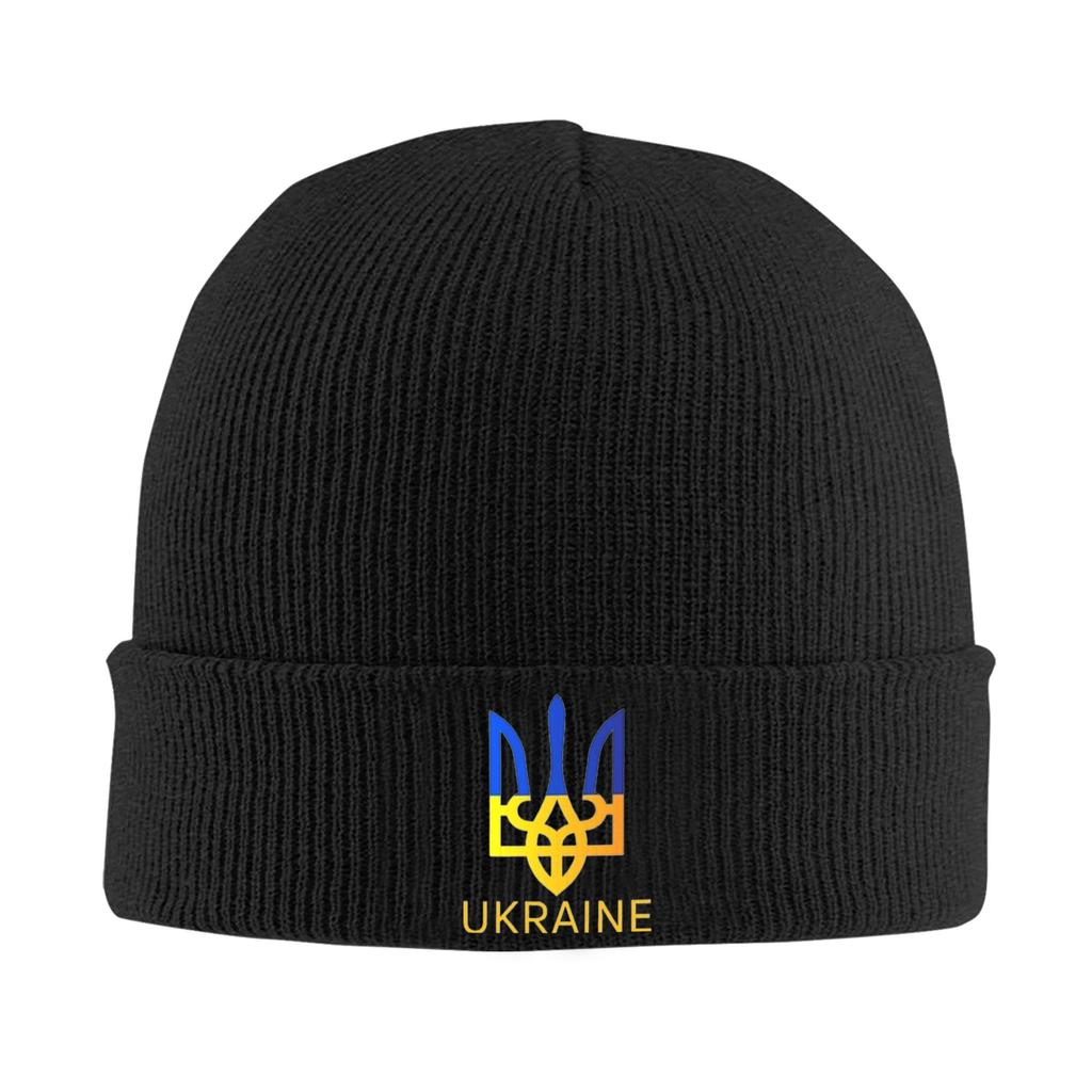 Unisex Women Ukraine Flag Beanie Hats Ukrainian Fashion Knitted Hat Autumn Kpop Caps Graphic Thermal Elastic Bonnet Hats