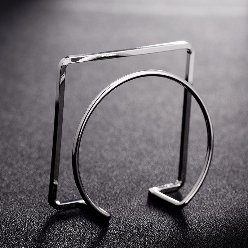 

Модний геометричний металевий браслет: Жіночий браслет Квадрат і Трикутник