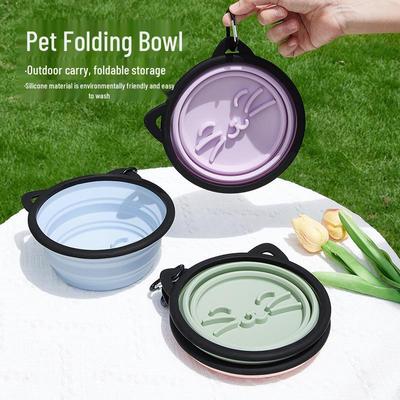 Gamelle Pliable en Silicone pour Animaux de Compagnie Chats & Chiens - Gamelle Portable pour Voyage en Extérieur & Alimentation