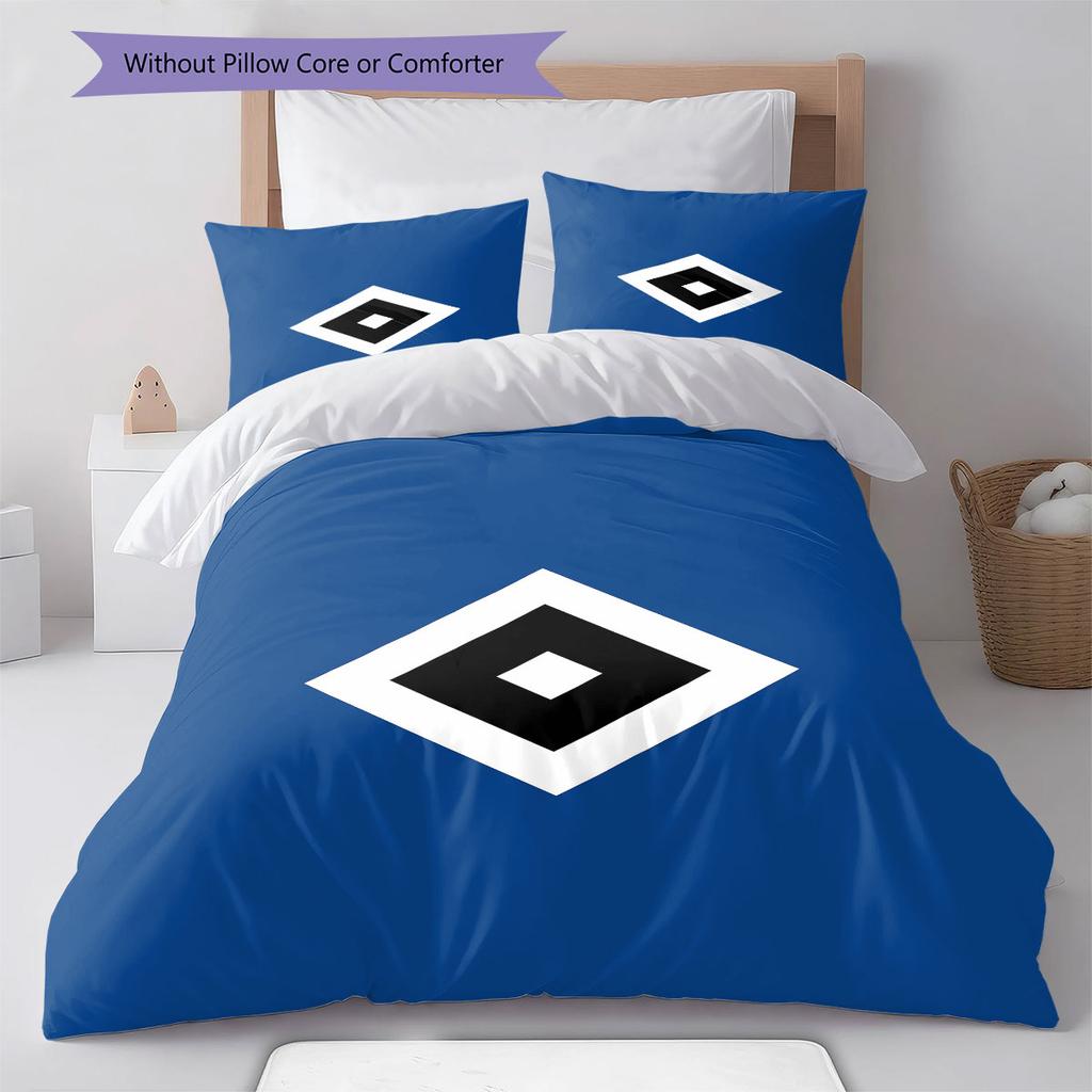 Hamburger SV Pattern Bedding,Quilt Set Quilt Cover Pillowcase Home Birthday Gift(1 * duvet cover + 2 * pillowcase, without core)