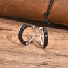 Stylish Stitching Black Hammer Hoop Earrings For Men Women Hoops Simple Jewelry Boyfriend Girlfriend Valentine's Day Gift