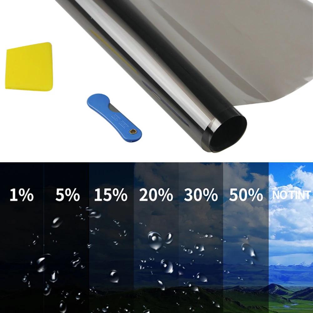 50x300cm 1/5/15/25/35/50 Percent Car Window Tint Film Car Glass Sticker Sun Shade Film Summer UVProtctor Car Sticker Film