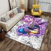 Purple Cat Warrior Design Carpet suitable as a non-slip mat for the living room or bedroom sofa