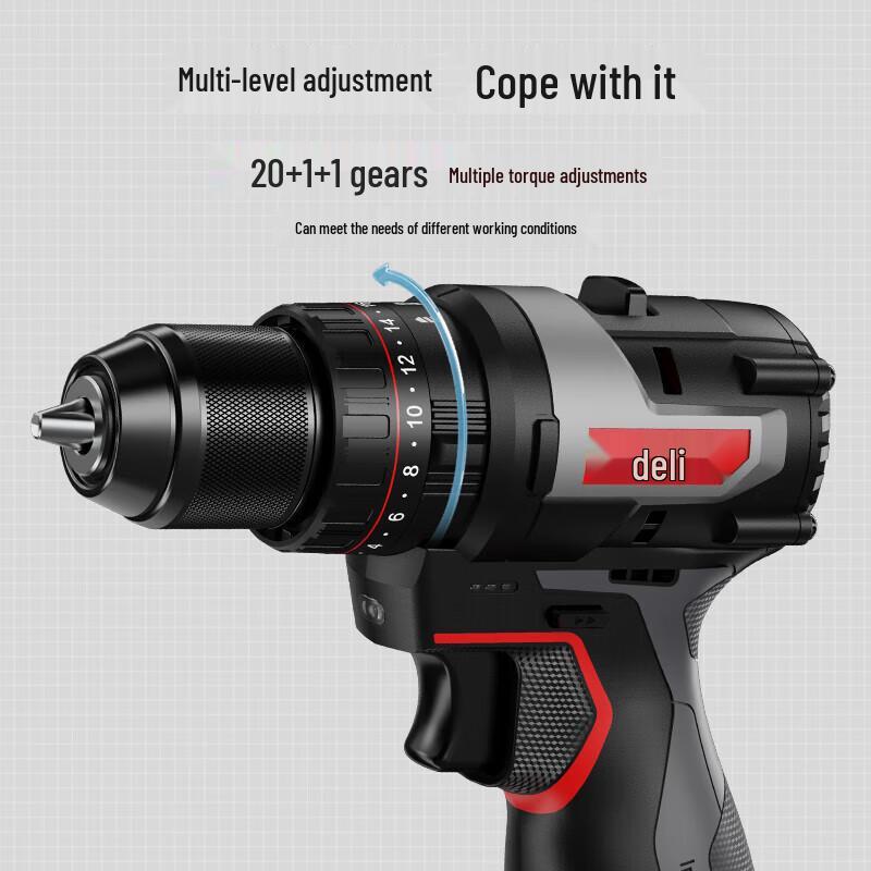 Deli 16V Cordless Brushless Impact Drill CN plug (adapter included)