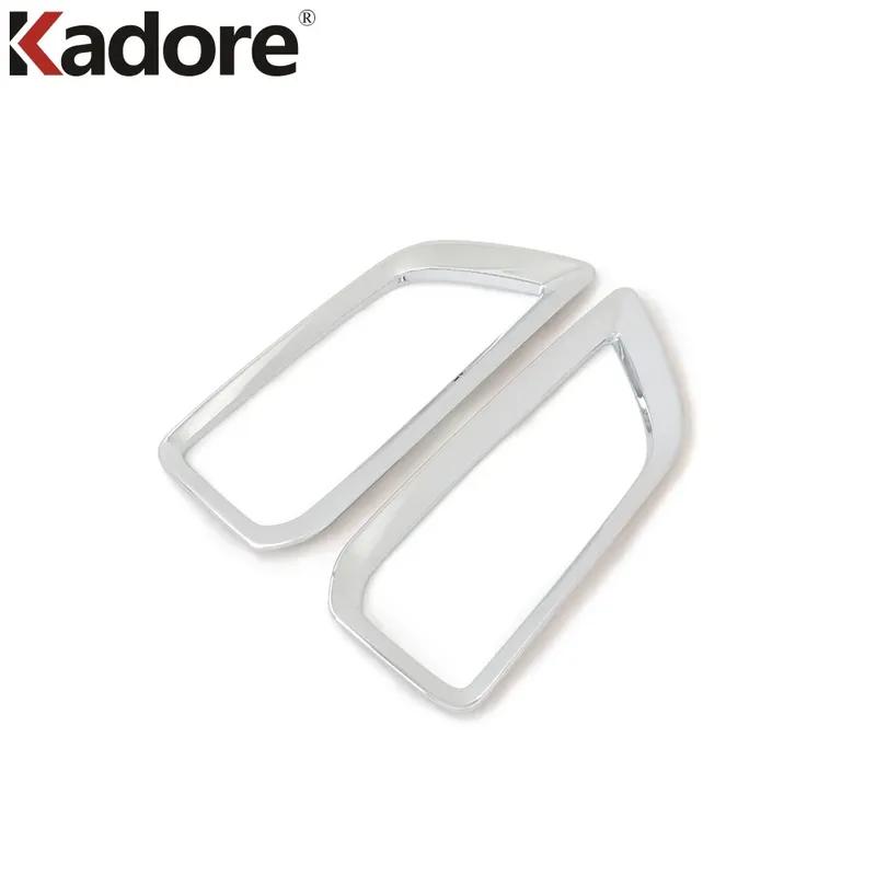 For Hyundai Kona Encino Kauai 2017 2018   SUV Chrome Front Fog Light Lamp Cover Trim Foglight Bezel Trim Car Accessories