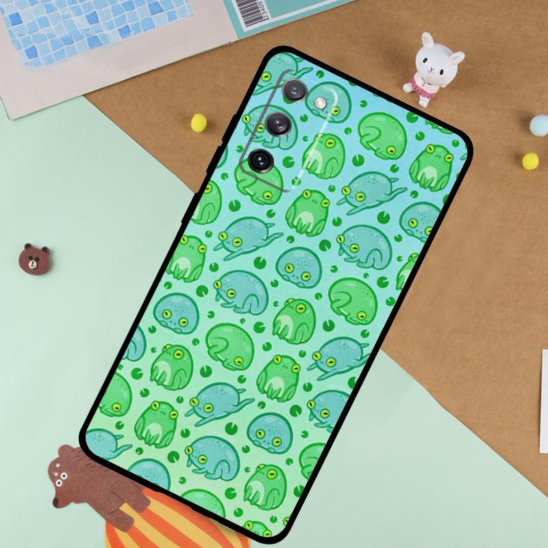 

Cartoon Frogs Soft Case For Samsung Galaxy S25 Ultra S9 S10 S20 S22 S21 Plus S23 FE S24 Ultra Funda Cover Galaxy S21