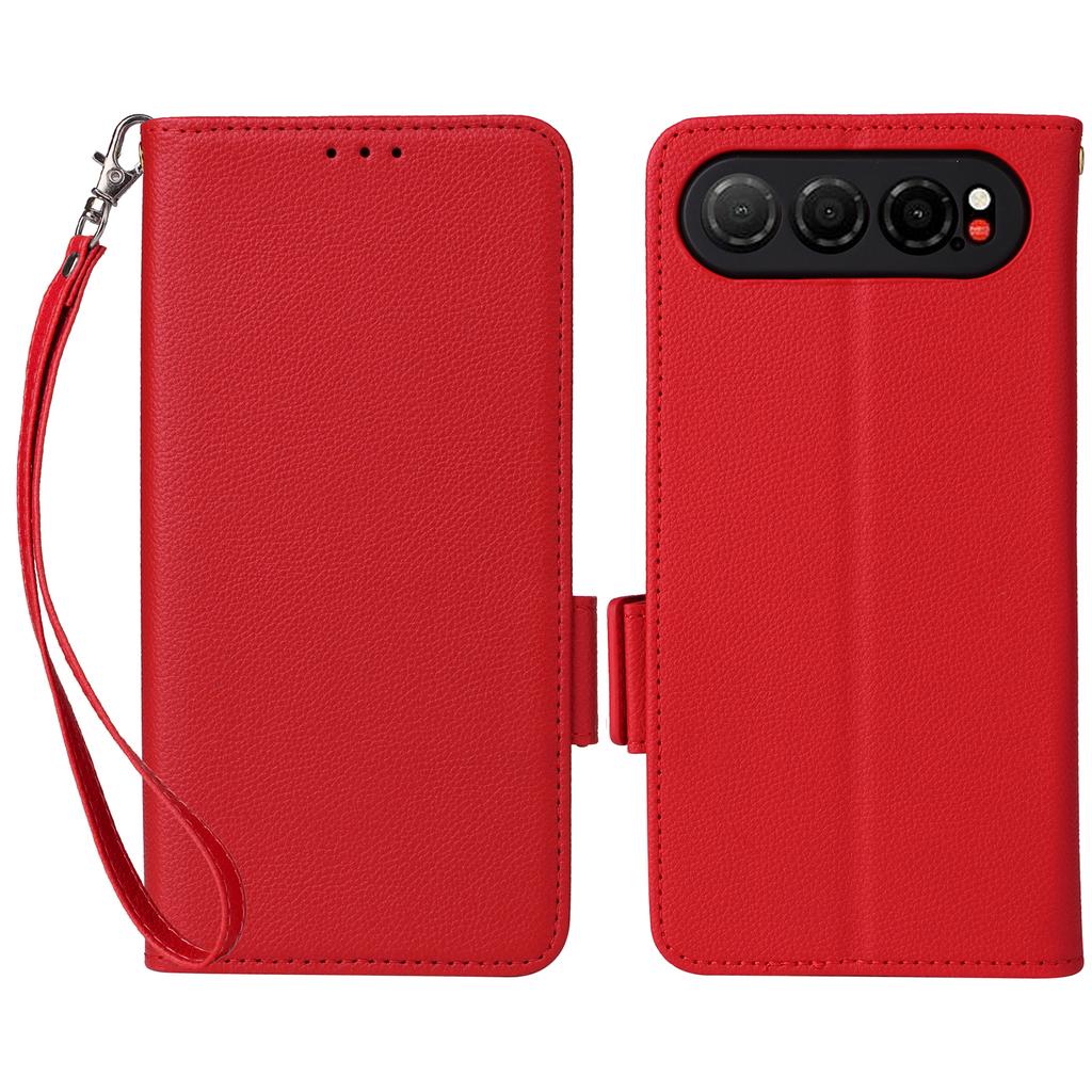 Pro ZTE nubia Air Case Peněženka s texturou liči Kožené pouzdro na telefon s řemínkem na zápěstí