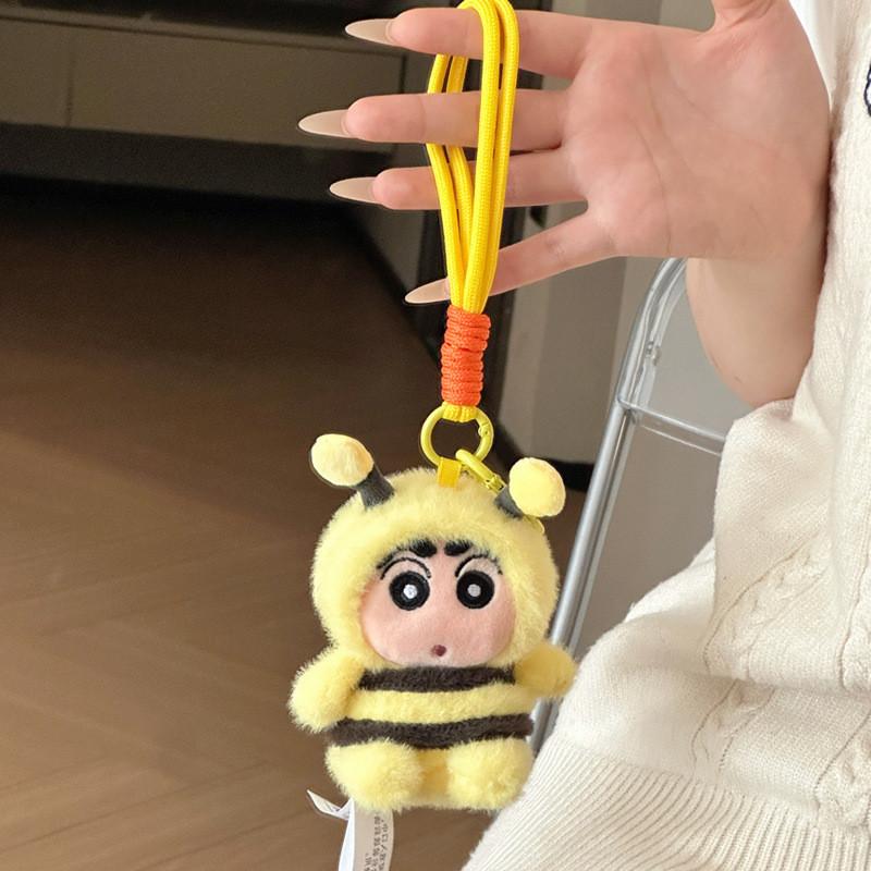 Crayon Shinchan Honey Penguin Dinosaur Turtle Shaped Keychain Plush Toy For Backpack Decoration Gifts