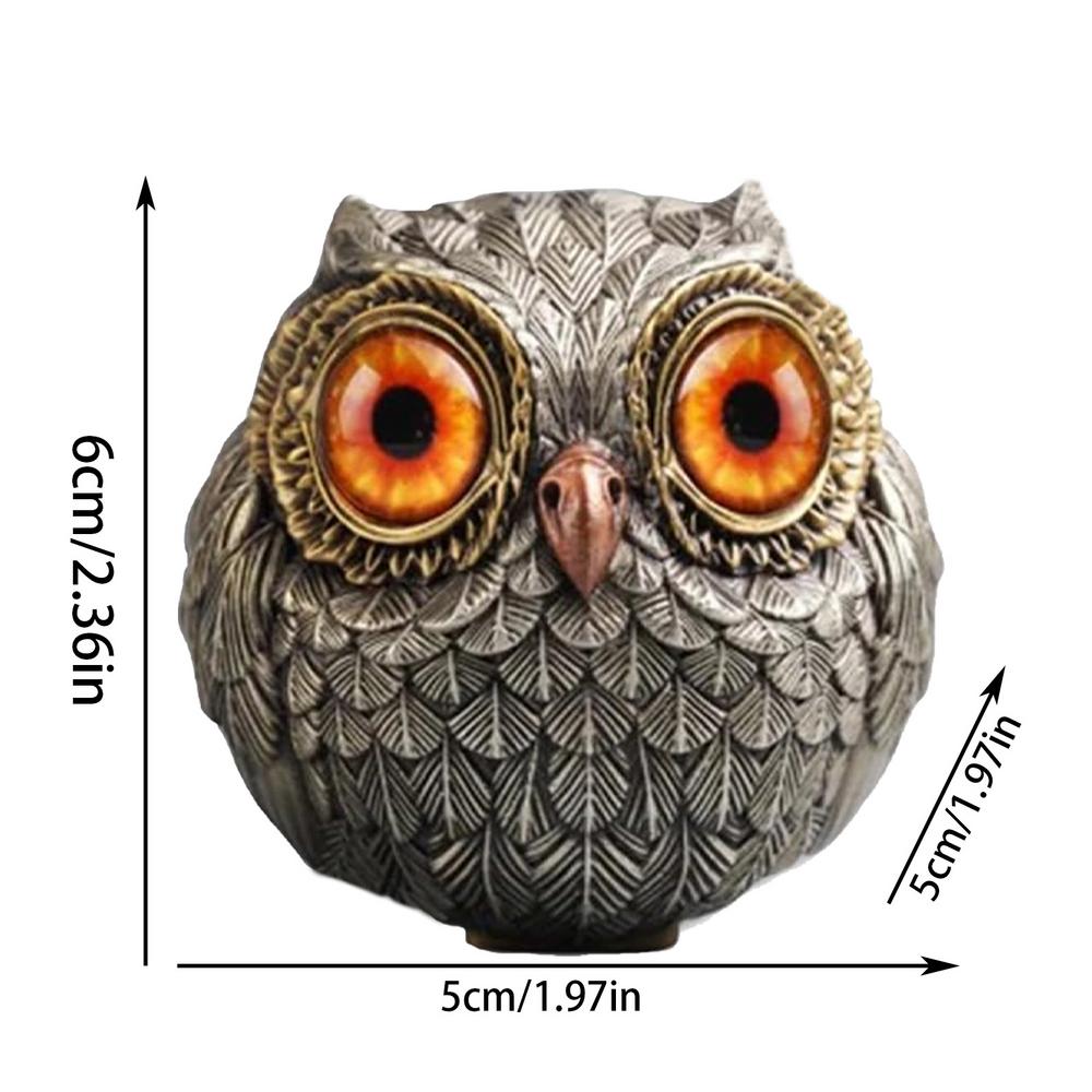 

Статуэтка совы, металлическая скульптура животного-птицы, миниатюрная статуя, ретро сова настольное украшение CHINA