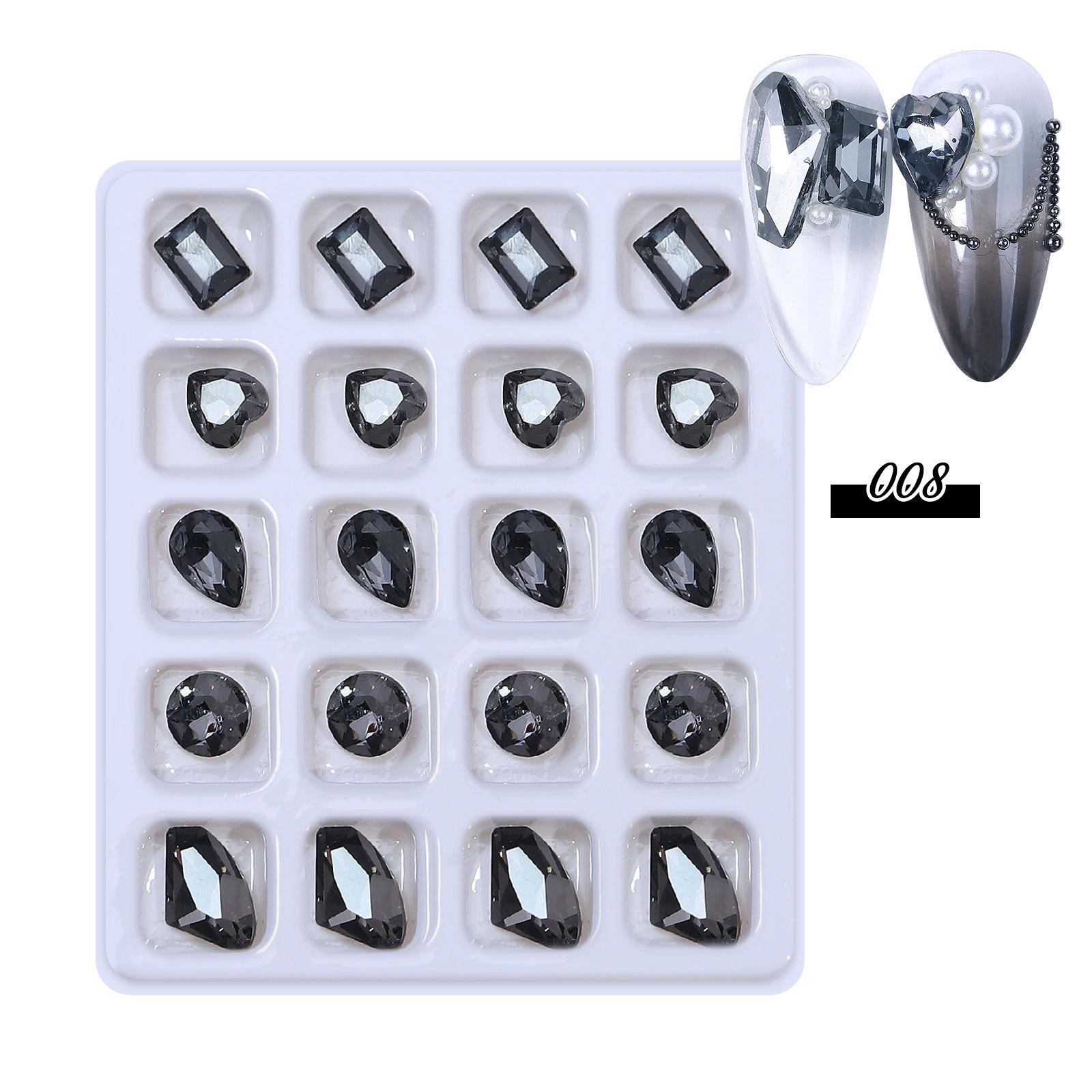 

Нейл-арт K9 бриллиантовое ювелирное изделие особой формы, бриллиантовый кристалл, высококачественный блестящий многогранный с заостренным дном Love Fat Square Axe Drill