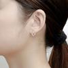 2 PCS Small Hoop Earrings Silver Color Stainles Steel Round Pendientes Anti-allergy for Women Men 2025 Fashion Jewelry Gifts