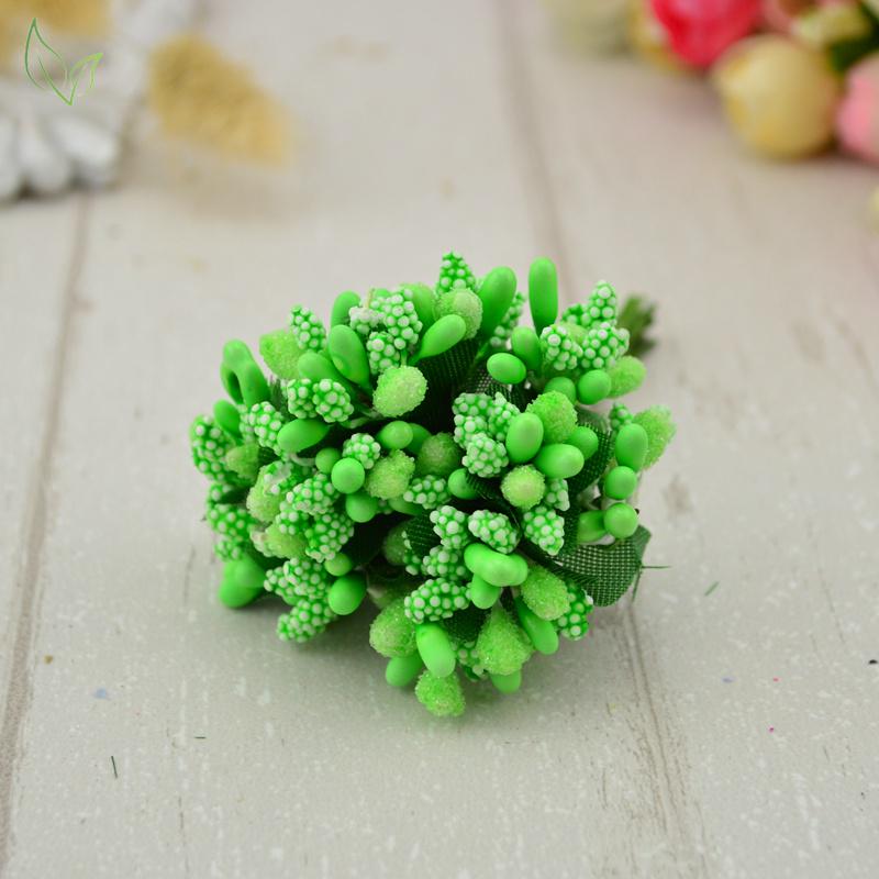 12Pcs/lot Artificial Flowers Stamen Handmade Cheap Wedding Decor Diy Wreath Needlework Gift Box Scrapbook Fake Flowers Ornaments