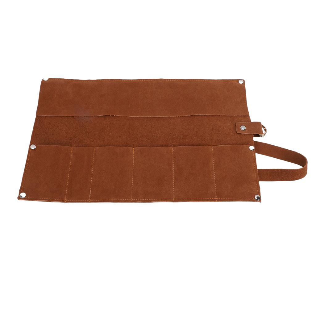 Bonsai Tool Roll Bag Multifunctional Tool Bag Pouch Lightweight Cowhide for Home Gardening