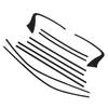 For 2015-2022 Infiniti Q50 Q50L PVC Black Car Window Decorative Strip Sticker Car Exterior Protection Accessories 10Pcs