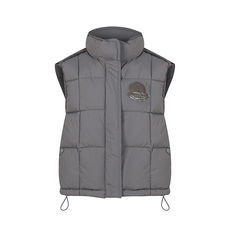 cotton-padded vest women's autumn and winter new loose thickened leather small vest short fashion coat