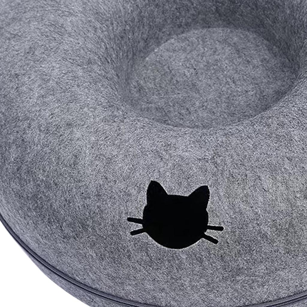 Katzenhöhle für den Innenbereich, Tunnelbett für mehrere Katzen mit abnehmbaren Elementen